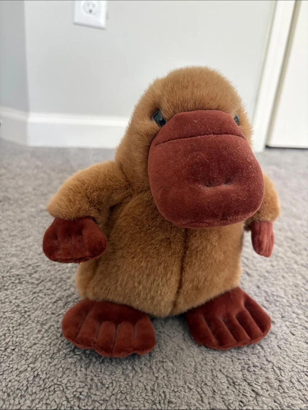 Manhattan Toy Company 1993 Platypus Plush Brown Vintage Stuffed Animal